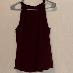 DL1961 Dark Red Sleeveless Blouse